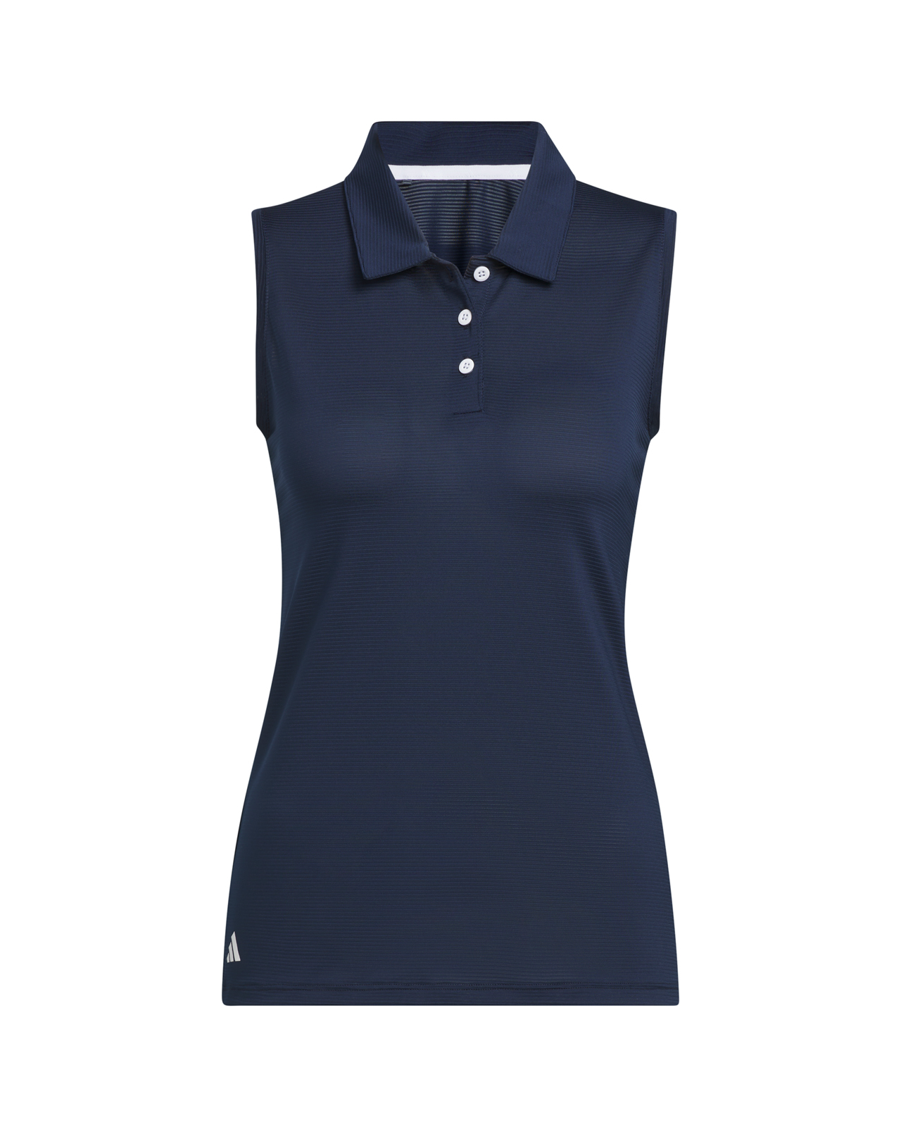 Solid ottoman, Ermeløs polo, Dame - collegiate_navy