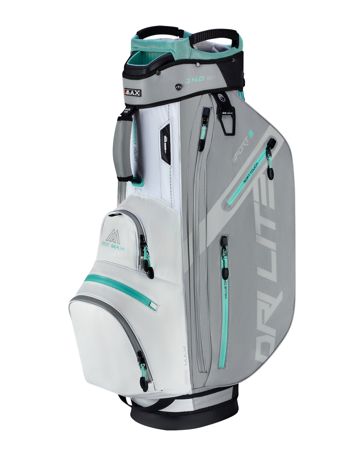 DriLite Sport 3, Cartbag - grey_white_mint_x000D_