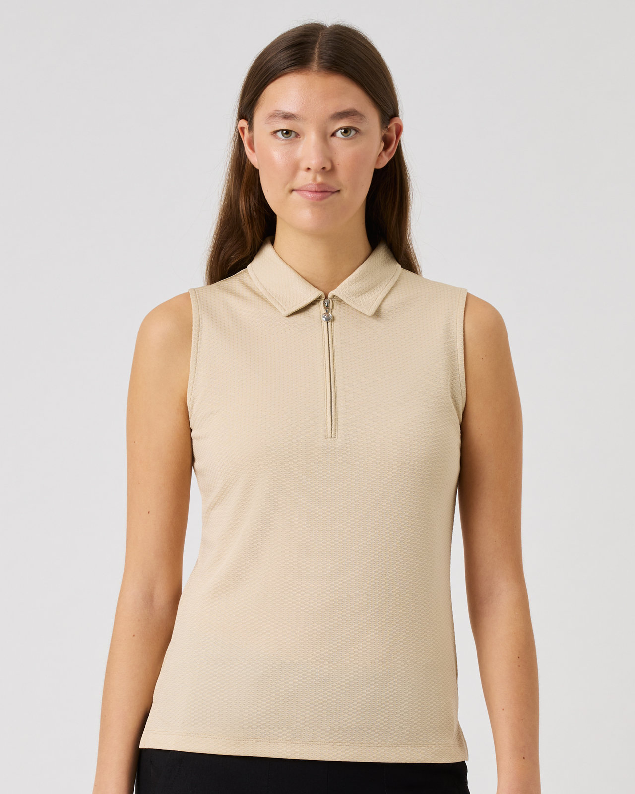 Peoria, Ermeløs Polo, Dame - oyster