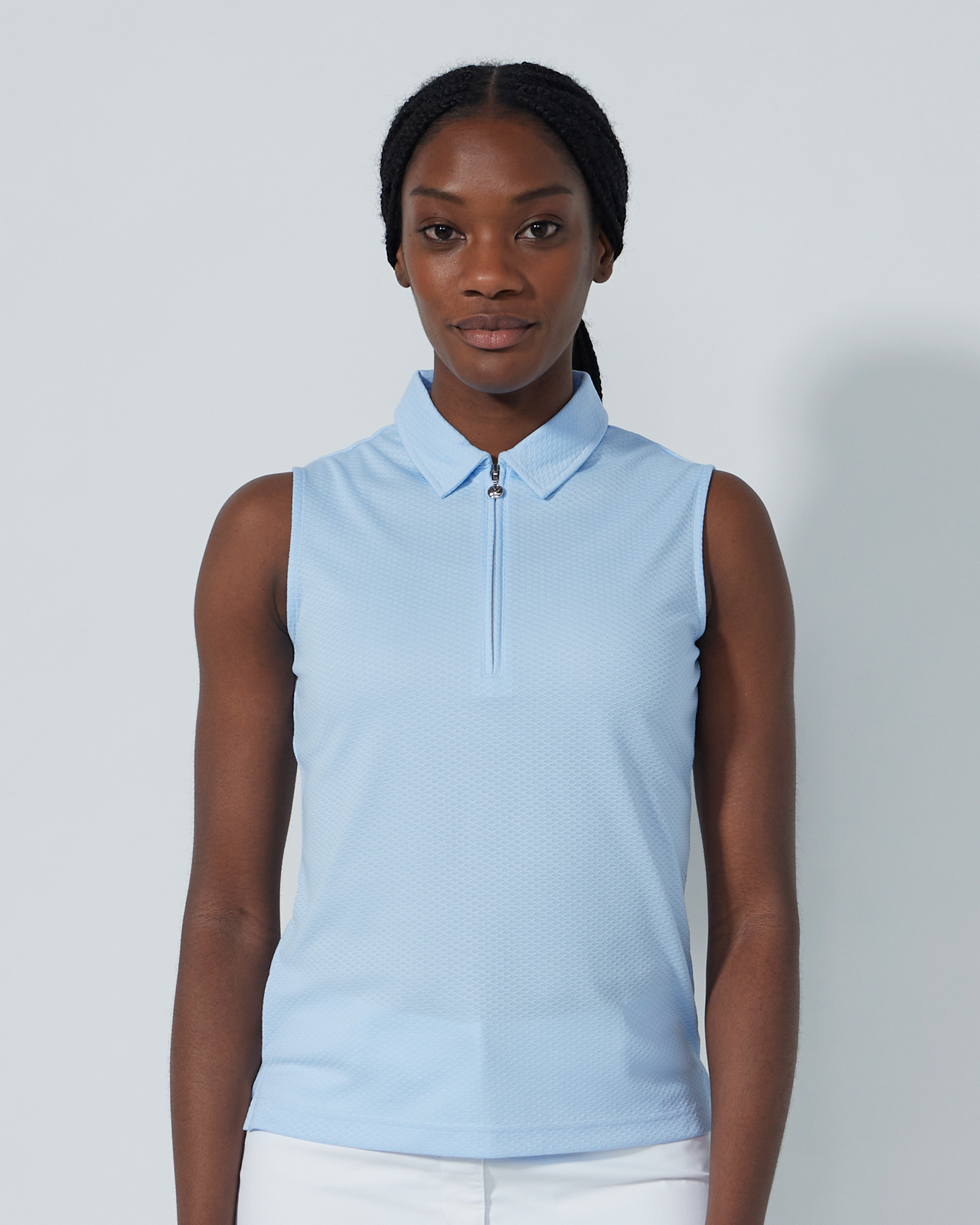 Peoria, Ermeløs Polo, Dame - light_blue