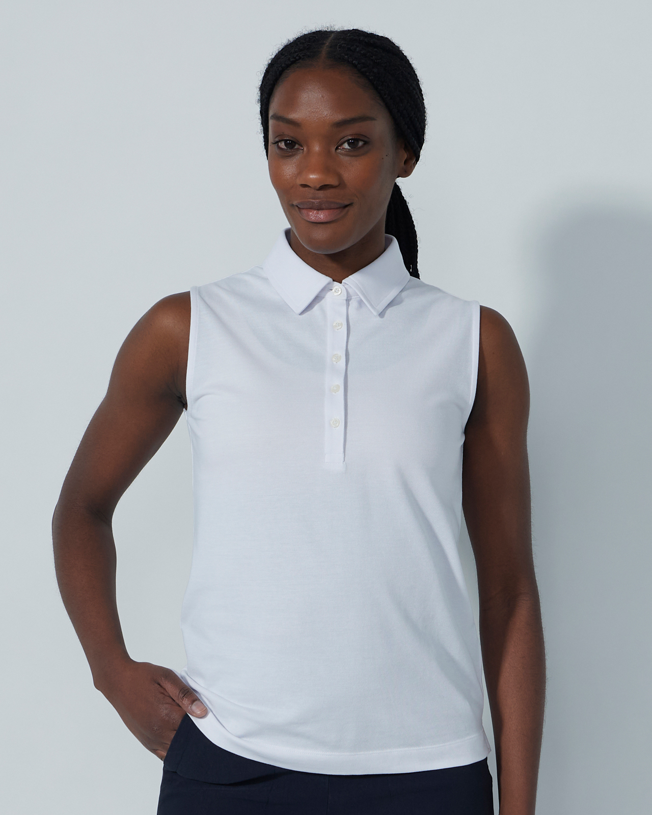 Fairway, Ermeløs Polo, Dame - white