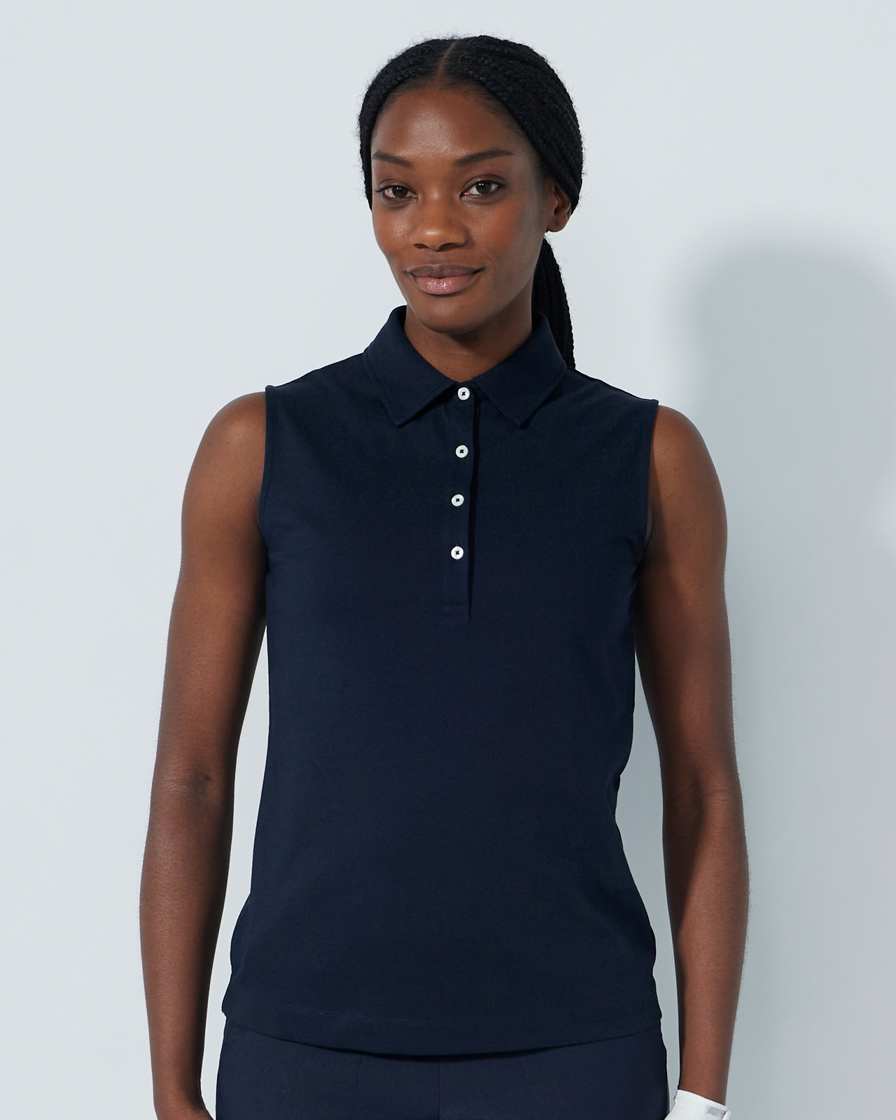 Fairway, Ermeløs Polo, Dame - navy