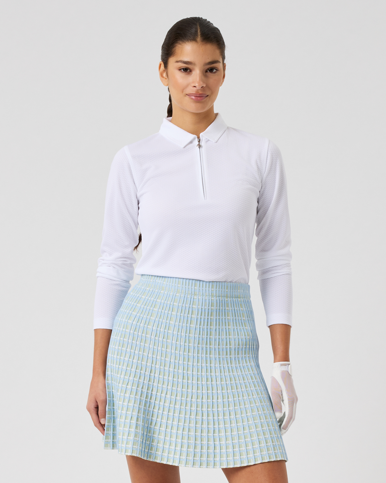 Knit, Skort, Dame - muted_pistachio