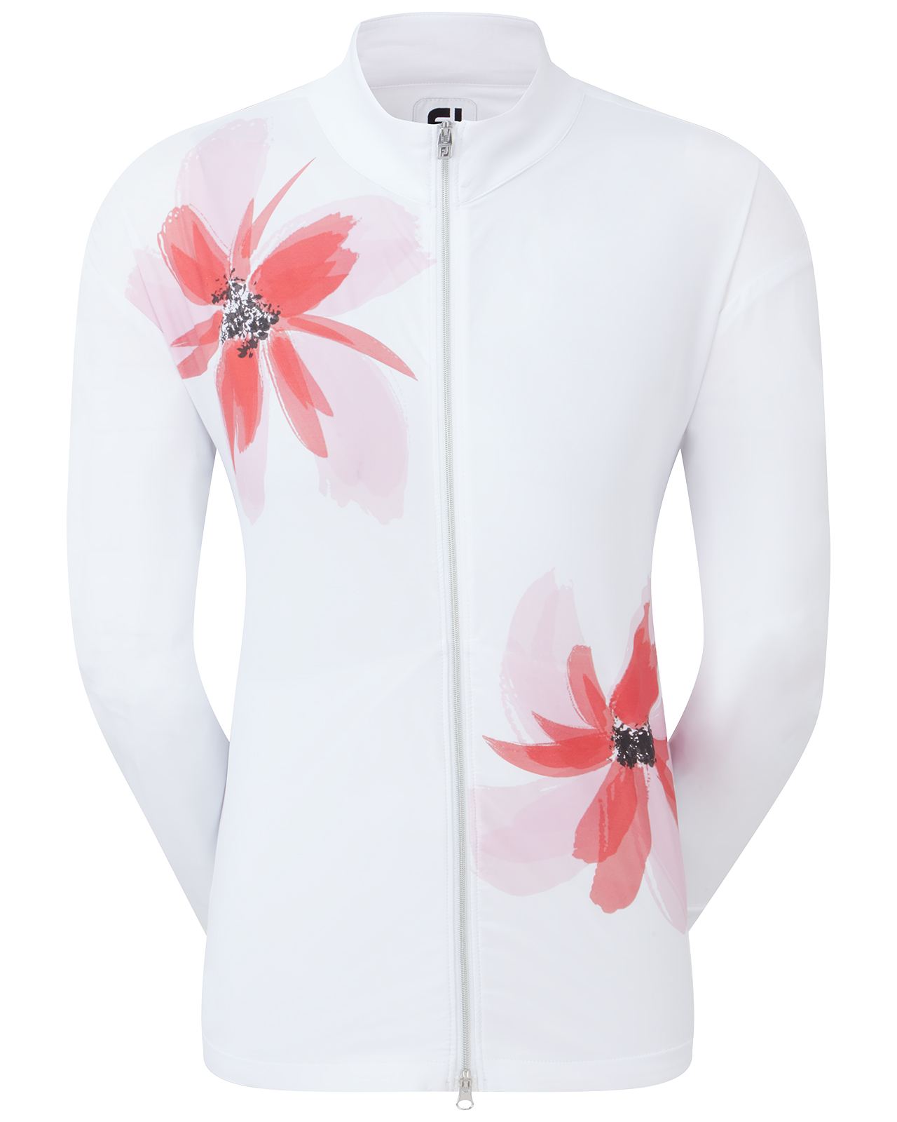Lightweight Full-Zip, Genser, Dame - white_with_pink_red