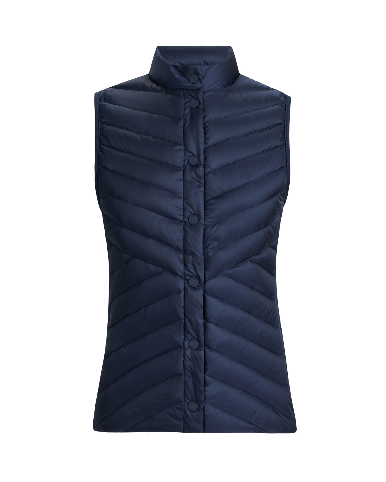 V-Down Quilted Stretch, Vest, Dame - twilight
