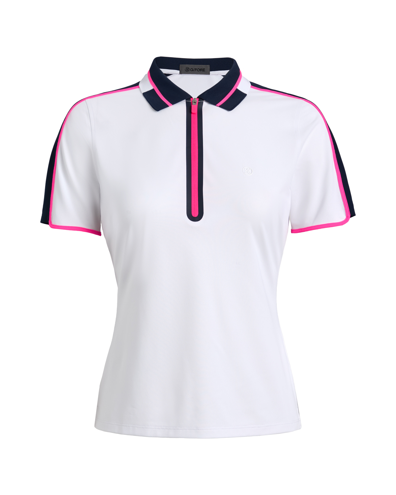 Contrast Panel, Polo, Dame - snow