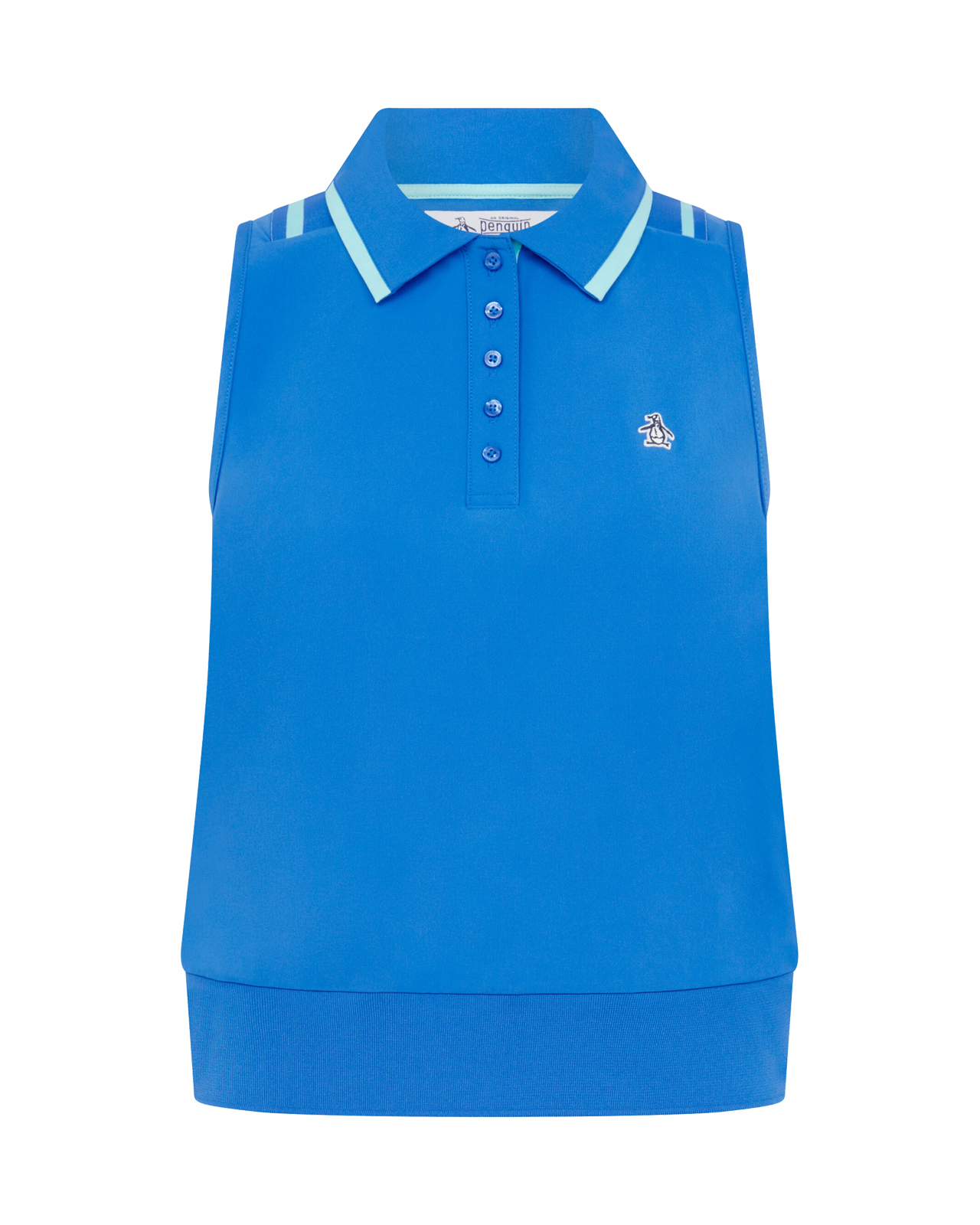 Woven Waist Length, Ermeløs polo, Dame - french_blue