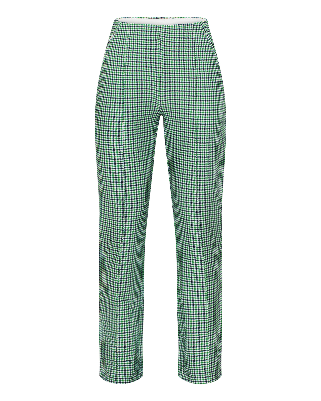 Clubhouse Highwater Slacks, Bukse, Dame - minicheck_green