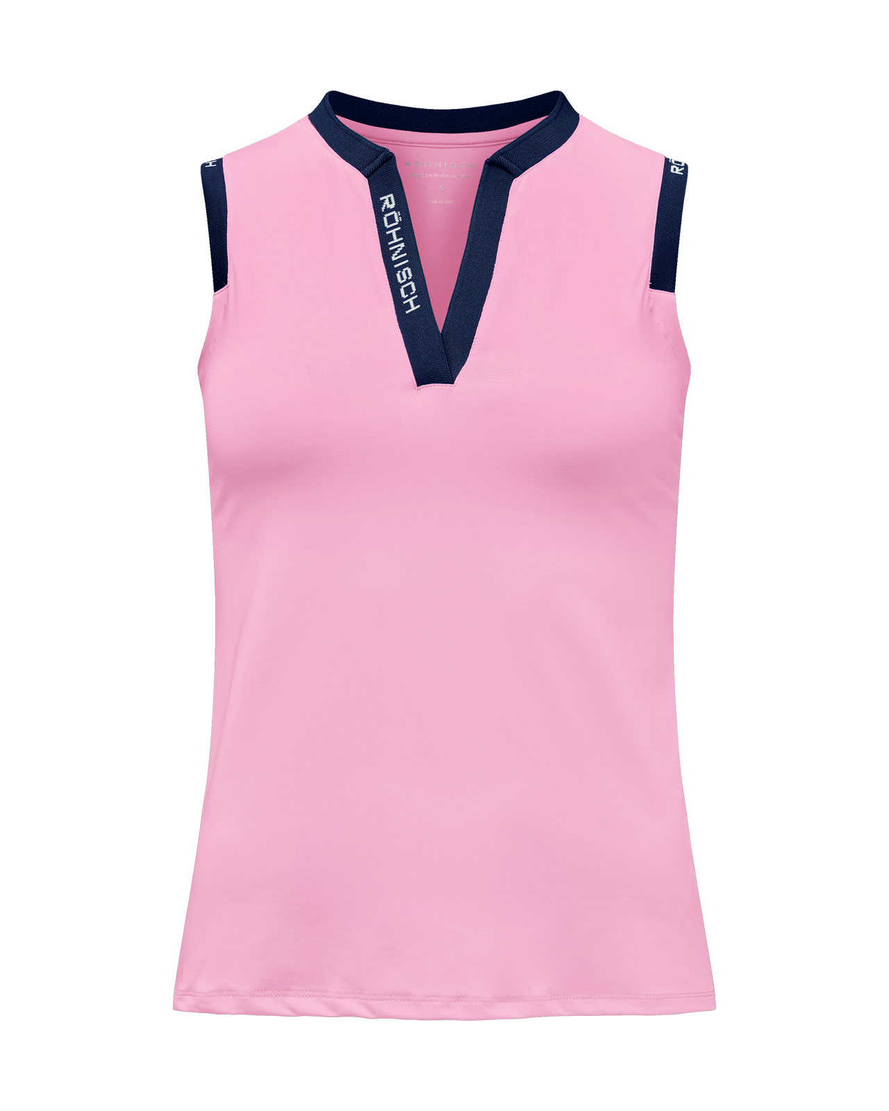 Abby, Ermeløs polo, Dame - fuchsia_pink