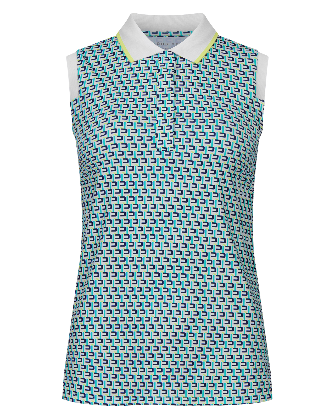 Deni, Ermeløs polo, Dame - logo_mint