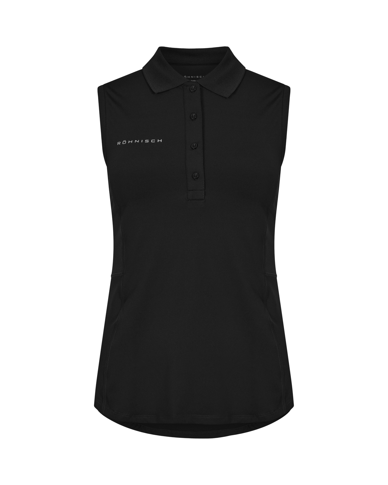 Nicky, Ermeløs polo, Dame - black