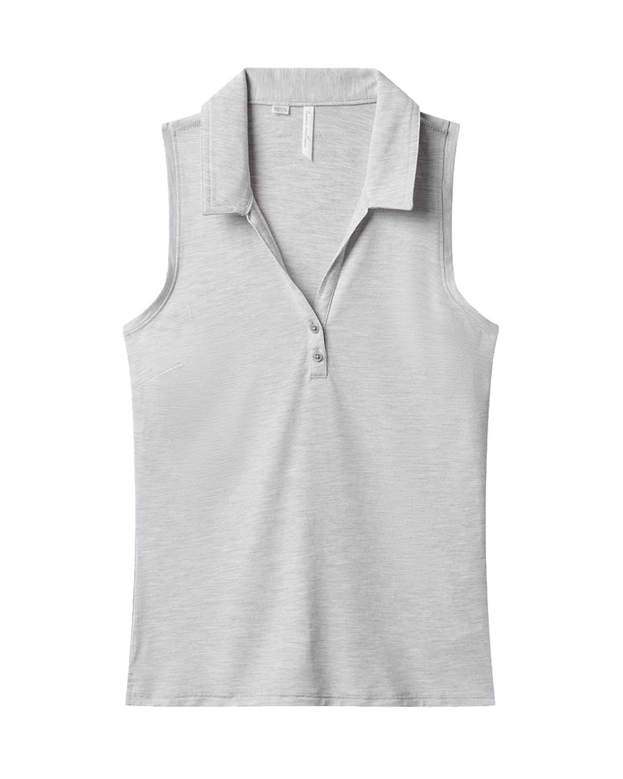 Featherweight, Ermeløs Polo, Dame - heather_light_grey